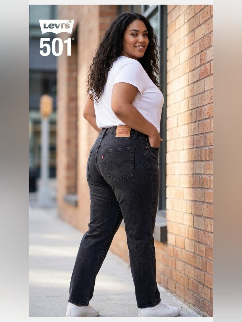 Levi's 501 Unisex Jeans in Washed Black Like New 🖤 34 X 30